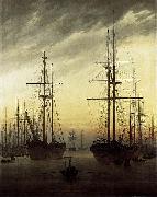 Caspar David Friedrich View of a Harbour France oil painting artist